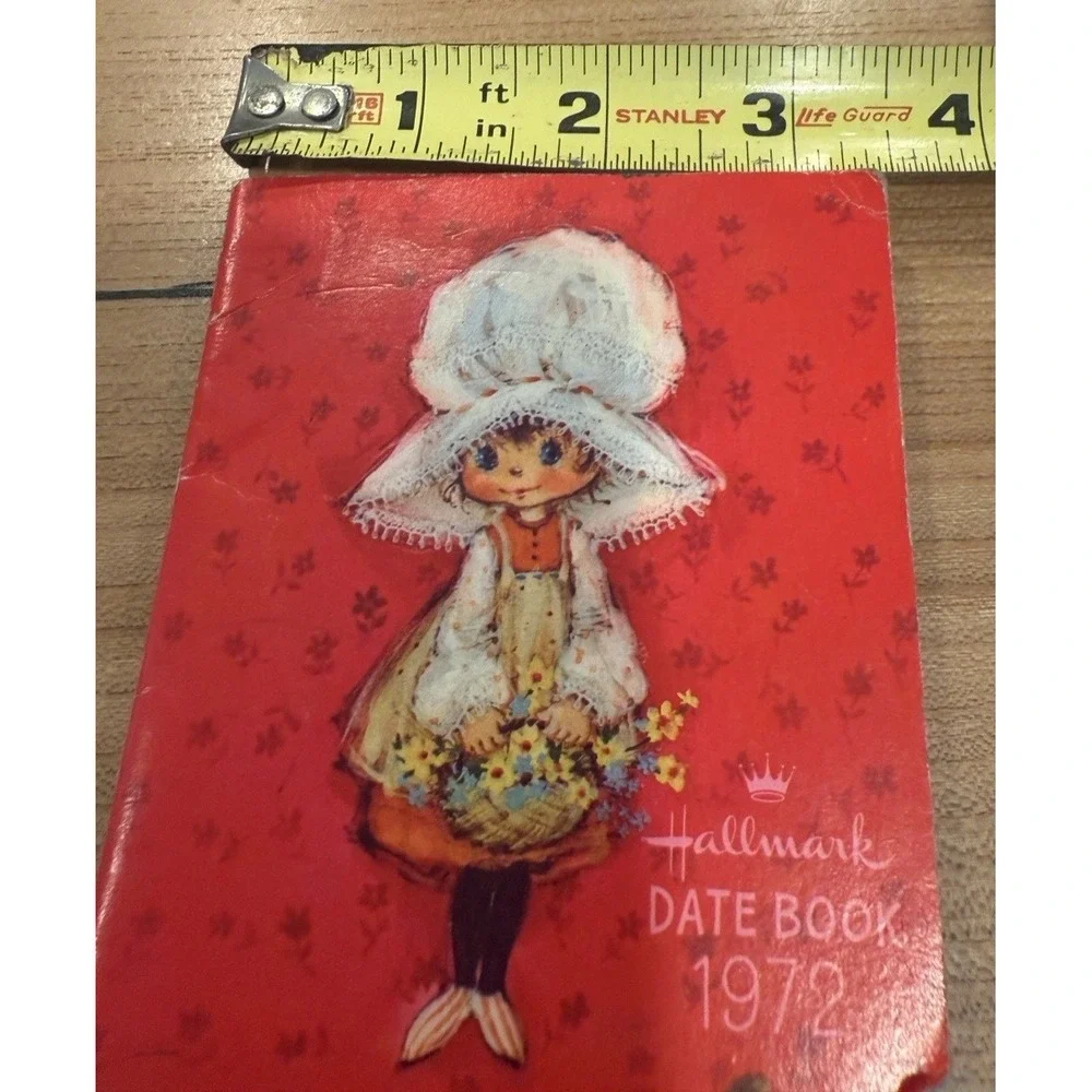 Vintage 1972 Hallmark Date Book – Schmidt's Pharmacy Elkader Iowa – Mostly Blank